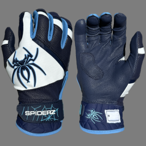 2025 Spiderz PRO PREMIER Batting Gloves - Navy Blue/White/Columbia Blue Buy Cheap Countdown Package