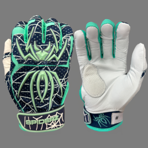 2024 Spiderz ENDITE LTD "Smooth Palm" Batting Gloves - *BLEM* Navy Blue/Mint Free Shipping Fast Delivery