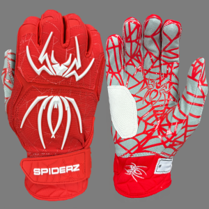 Spiderz HYBRID Batting Gloves - Red/White Free Shipping Low Pice