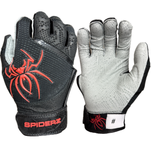 Spiderz PRO (short cuff) Batting Gloves - Black/Red Sale Classic