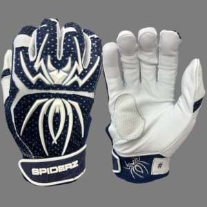 2024 Spiderz ENDITE LTD "Smooth Palm" Batting Gloves - Navy Blue/White Discount For Cheap