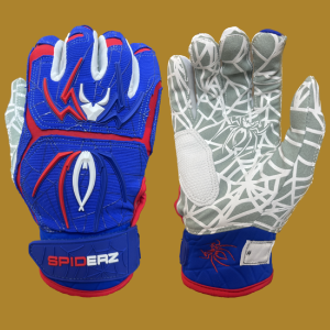 Spiderz HYBRID Batting Gloves - Royal Blue/Red/White Fashionable Sale Online