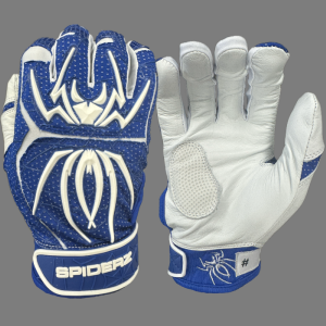 2024 Spiderz ENDITE LTD "Smooth Palm" Batting Gloves - Royal Blue/White Sast Online