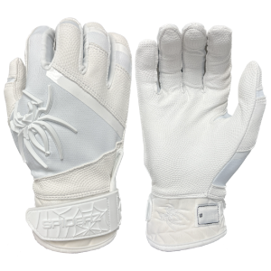 2025 Spiderz PRO PREMIER Batting Gloves - White/White "WHITEOUT" Cheapest Pice Online