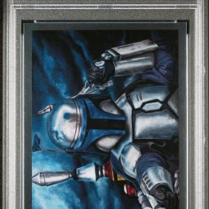 2023 TOPPS CHROME STAR WARS GALAXY JANGO DRAWS PISTOLS  #55 - PSA 9 With Paypal For Sale