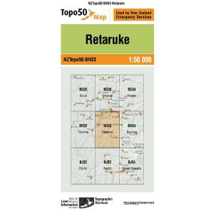 NZ Topo 50 Map BH33 Retaruke Discount For Cheap
