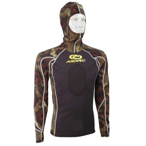 Aropec 1mm Hooded Rashie - Green Reef Clearance Amazon