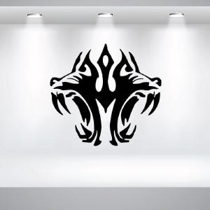 Twin Tiger Head Decal Online Cheap Pice