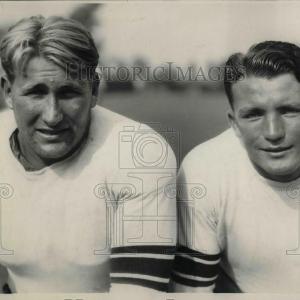 1930 Press Photo Stanford Cardinal Football Players Pete Heiser & Corwyn Artman Tumblr Online