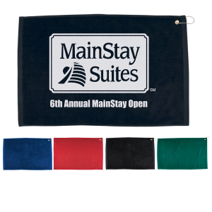 1625HC - 16" X 25"  Hemmed Golf Towel with Grommet And Hook Sale Big Discount