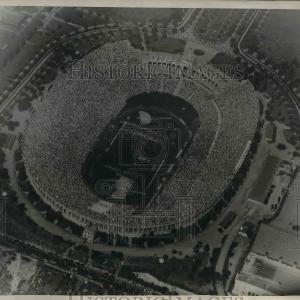 1932 Press Photo aerial of Coliseum Olympic Stadium in LA at Olympic opening Free Shipping Classic