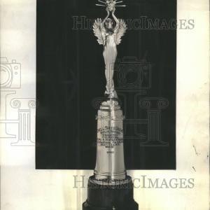 1933 Press Photo Trophies Medals Athletics Achievement Sale Real