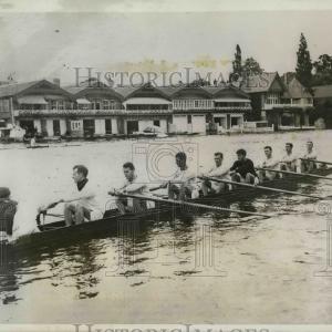 1931 Press Photo Harvard University Crew During Trial Spin at Henley-on-Thames Browse Cheap Online