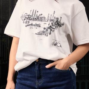The Malaysia dUCk Short Sleeve T-Shirt in White Cheap Sale Low Pice Fee Shipping