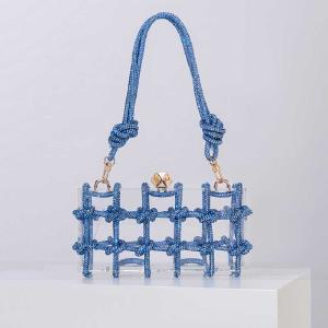 Trendy Transparent Handbag with Shimmering Knotted Straps Buy Cheap Wide Range Of
