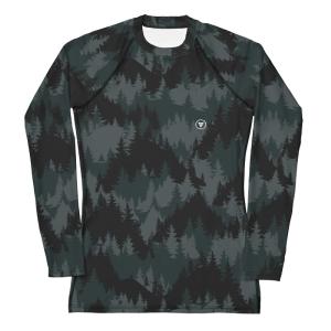 Women's Long Sleeve Sun Shirt Top, UPF 50 Grey Camo Mountains Cheap Pice Outlet