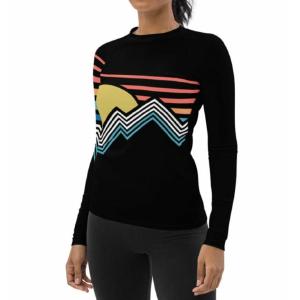 Women's UPF 50 Long Sleeve Rash Guard - Colorado Mountains For Sale Online