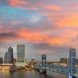 Temp Glass With Foil - Jacksonville Skyline - Orange Cheap Sale Amazon