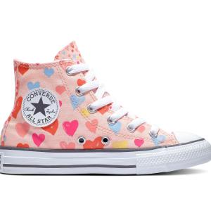 Zapatilla Converse Chuck Taylor Hi Hearts & Flowers Junior Rosado Cheap Best Seller