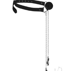 Ouch Breathable Ball Gag W/clamps Black Outlet Pay With Paypal