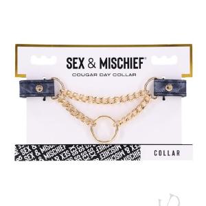 Sandm Cougar Day Collar Nvy/gld Sale 100% Original