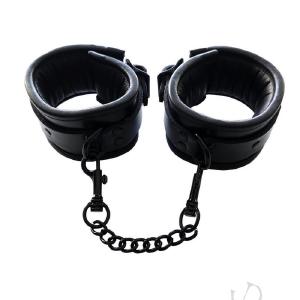 Padded Leather Ankle Cuffs Black Cost Cheap Pice