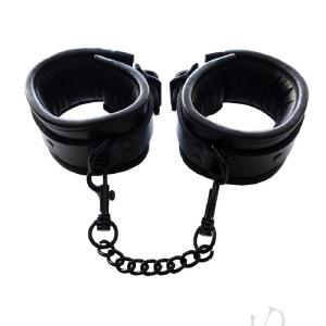 Padded Leather Wrist Cuffs Black Quality Free Shipping Outlet