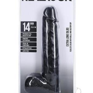 Realrock Xl Straight W Balls 14 Black Cheap Geniue Stockist