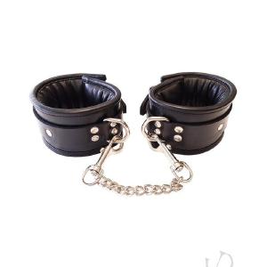 Rouge Black Padded Leather Adjustable Wrist Cuffs Buy Cheap Deals