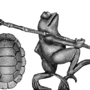 (100FRG12b) Frog, marching with spear Outlet Hot Sale