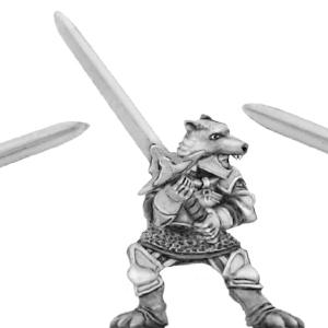 (100MMH107) Wolf Order warrior with greatsword Outlet Locations Sale Online