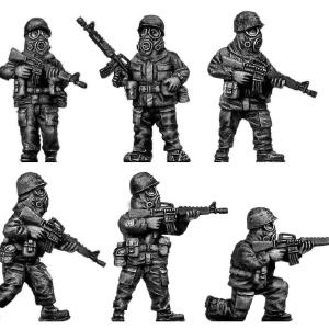 (100MOD160) 1980s US Soldier, MOPP gear/helmet, with M-16 Order Cheap Online