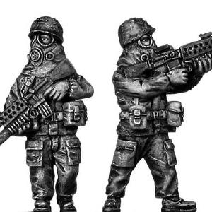 (100MOD161) 1980s US Soldier, MOPP gear/helmet, with M-16/M203 Grenade Launcher Sale Shop
