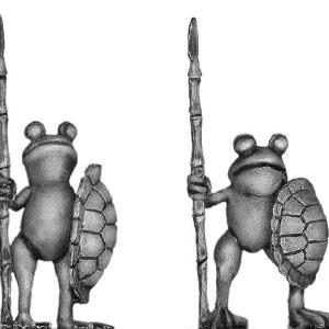 (100FRG08) Frog, with spear & turtle shell shield Cheap Factory Outlet