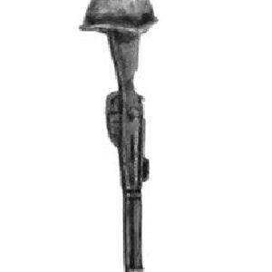 (100WWT010) Soviet infantry helmet on rifle Outlet Low Pice