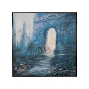 INGRESS Hand-Painted Landscape Artwork in Black Gloss Frame  Traditional Victorian Style Decor Buy Cheap Manchester