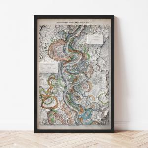 Mississippi River Section Relief Map (1946 Reproduction) 2025 New Cheap Pice