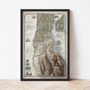 Cayuga County Relief Map (1853 Reproduction) Cheap Pice Wholesale