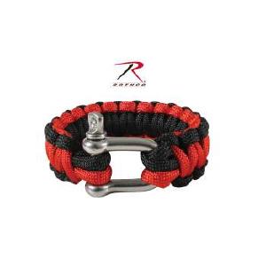 Thin Red Line Paracord Bracelet With D-Shackle Cheap Sale Websites
