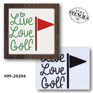Live Love Golf Stencil Official