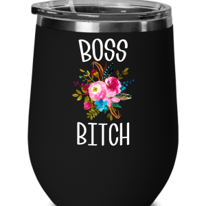 Boss Bitch Wine Tumbler Coffee Mug Like A Boss Lady Boss Babe Coworker Gifts Funny Insulated Travel Cup BPA Free Outlet New