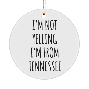 Tennessee Ornament, Nashville Ornament, Tennessee Gifts, Memphis Tennessee, I'm Not Yelling I'm From Tennessee Looking For Cheap Pice