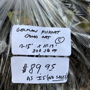 Vintage German 300 sq/ft Fish Net Camo Netting Cheap For Cheap