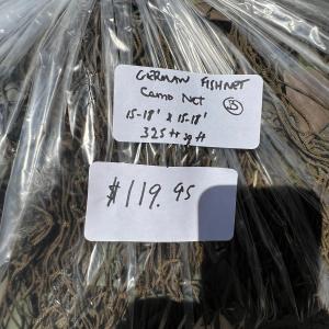 Vintage German 325 sq/ft Fish Net Camo Netting Shop For Sale