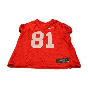 Ohio State Buckeyes Practice Used Red Nike Jersey #81 Size XL (OSU LOA) The Best Store To Get
