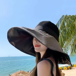 Women Casual Solid Large Brim Sunproof Hat Extremely Cheap Online