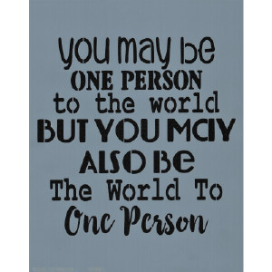 You May Be One Person Stencil Cheap Sale Amazon