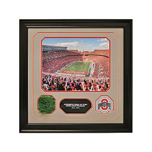 Ohio State Football Game Framed Photo Collage With Piece of Authentic Ohio Stadium Turf Discount Collections