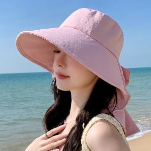 Women Casual Summer Sunproof Bowknot Shawl Hat In China