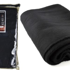 Black 80% Wool Blanket in Zippered Case Online For Sale